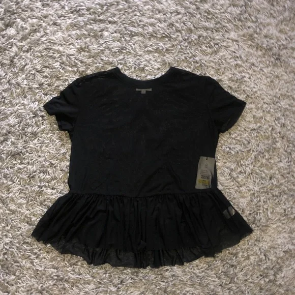 Cotton Candy Sheer Peplum Top Size M - Picture 4 of 8